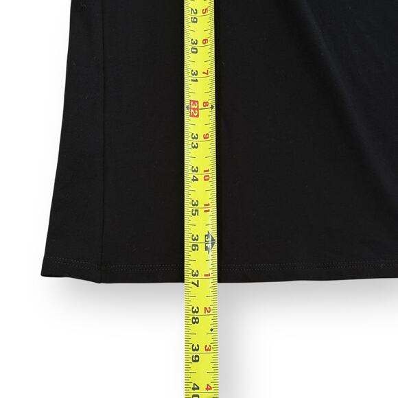 Eileen Fisher Black Jersey Knit Dress 3/4 Sleeve Scoop Neck A-Line Women's M - Picture 8 of 8